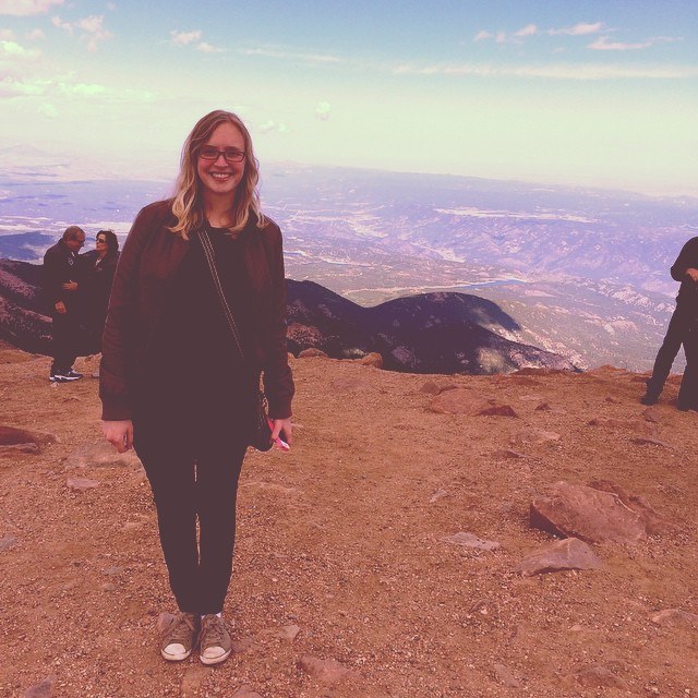 On top of Pikes Peak.